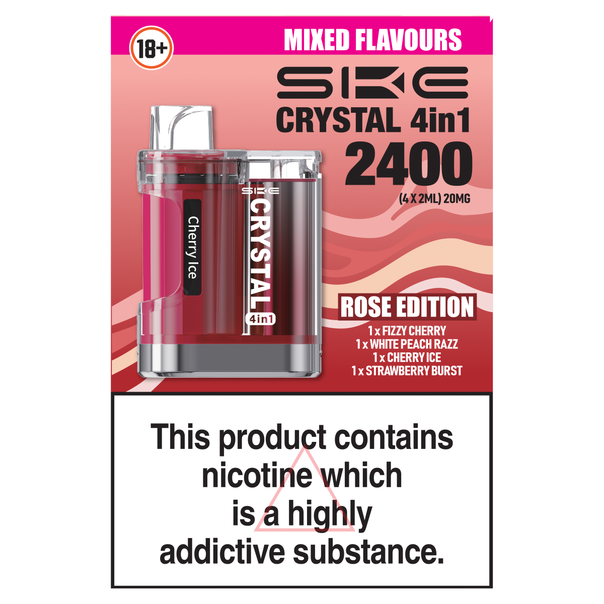 Ske Crystal 4in1 Rose Edition Mixed Flavours 20mg 4 x 2ml