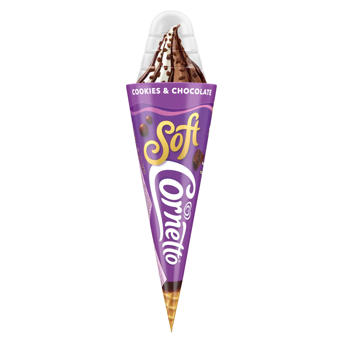 Cornetto Soft Ice Cream Cone Cookie & Chocolate 140 ml