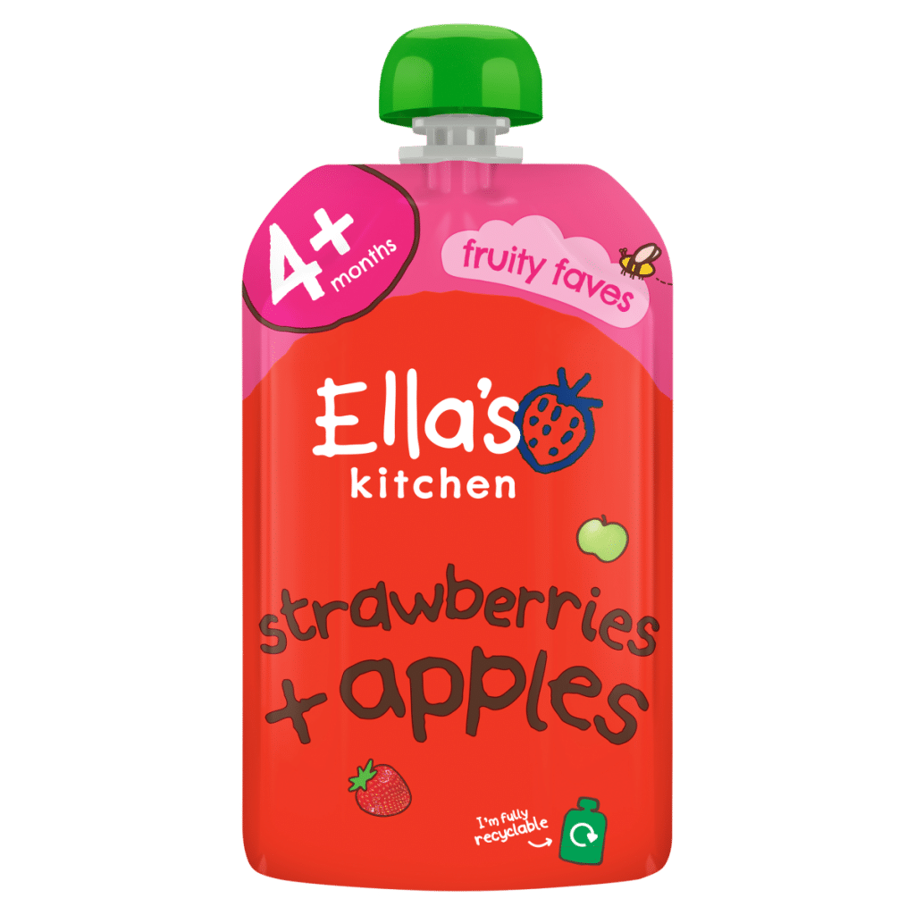 Ella’s Kitchen Organic Strawberries and Apples Baby Pouch 4+ Months 120g
