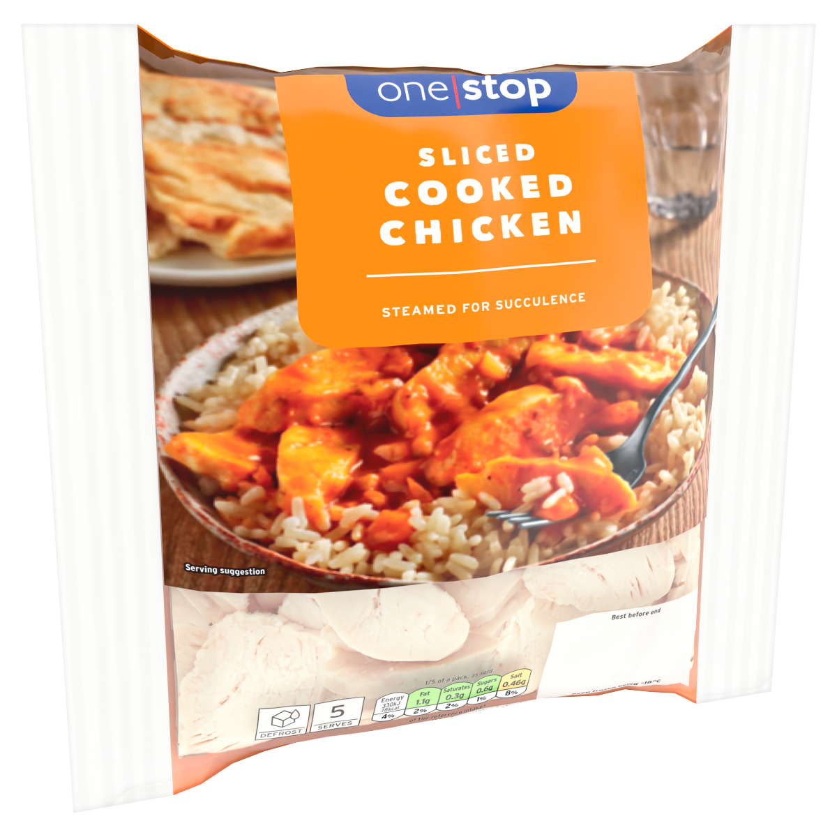 One Stop Sliced Cooked Chicken 340g