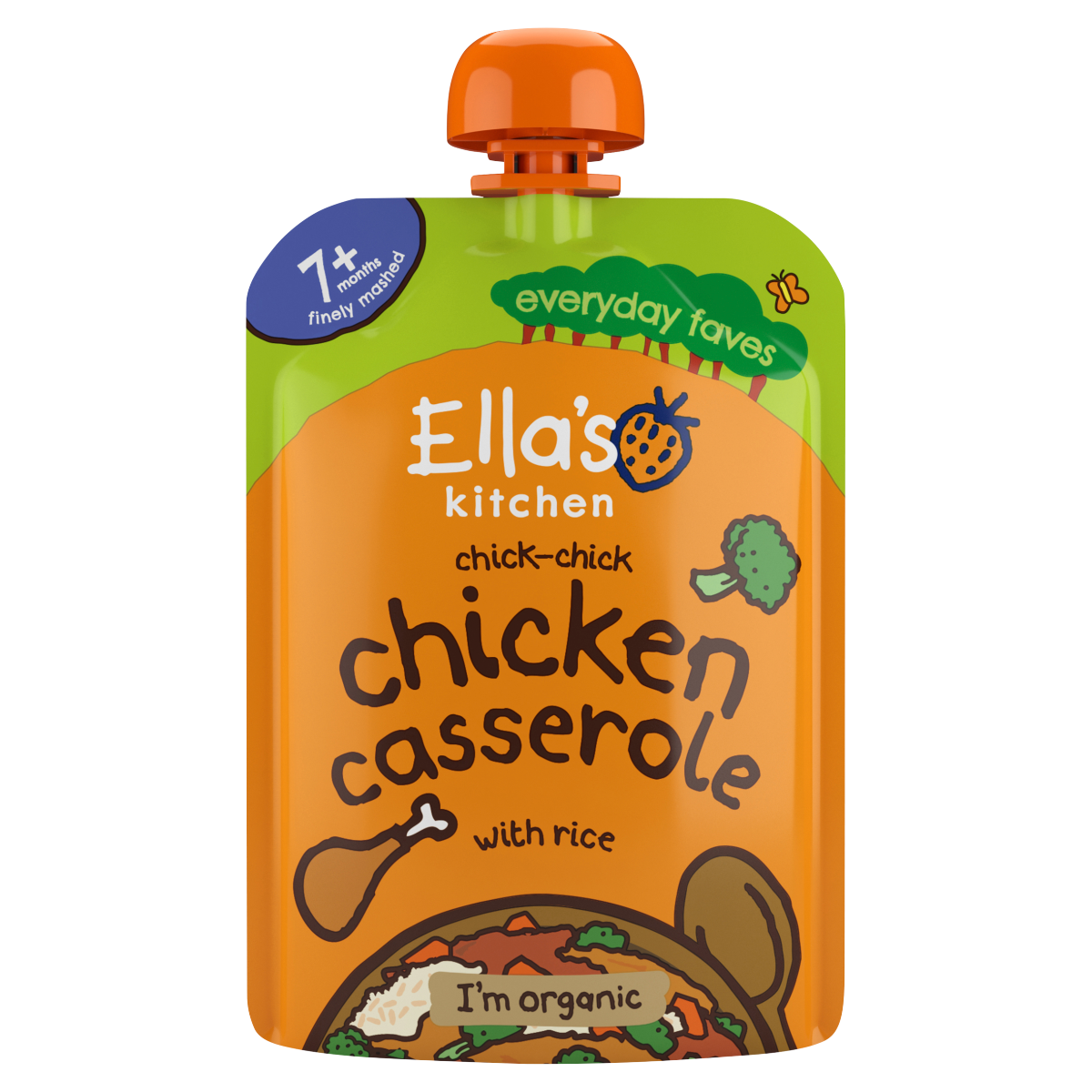 Ella’s Kitchen Organic Chicken and Rice Casserole Baby Pouch 7+ Months 130g