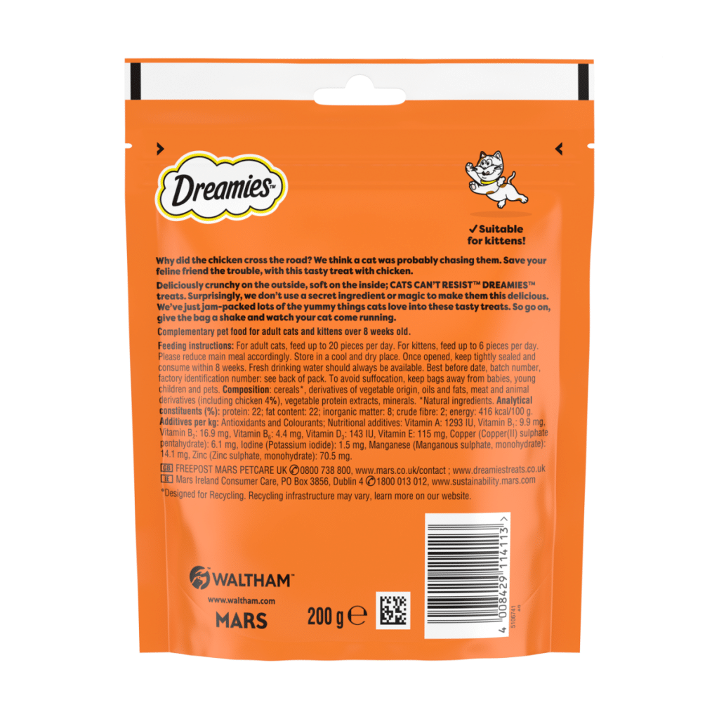 DREAMIES Cat Treat Biscuits With Chicken Flavour 200g