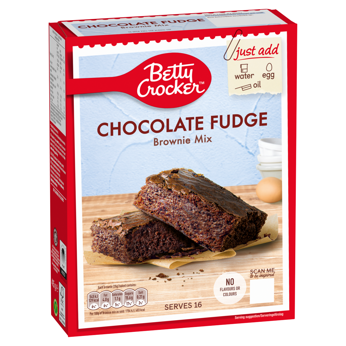 Betty Crocker Chocolate Fudge Brownie Mix 415g