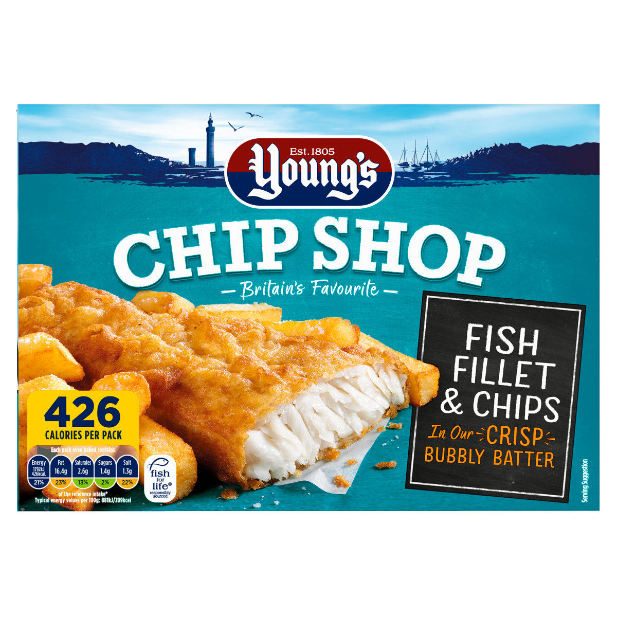 Young’s Chip Shop Fish Fillet & Chips 300g