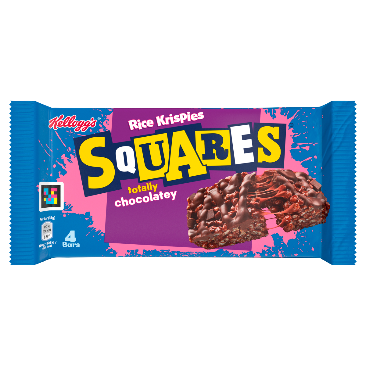 Kellogg’s Squares Totally Chocolatey Rice Krispies Bars 4 x 36g (144g)