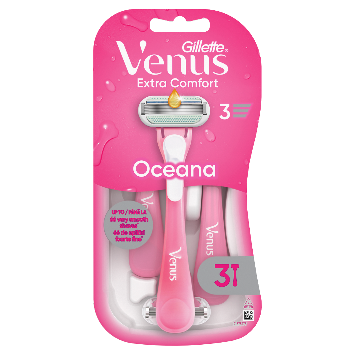 Gillette Venus Extra Comfort Oceana Disposable Razors, Pack Of 3