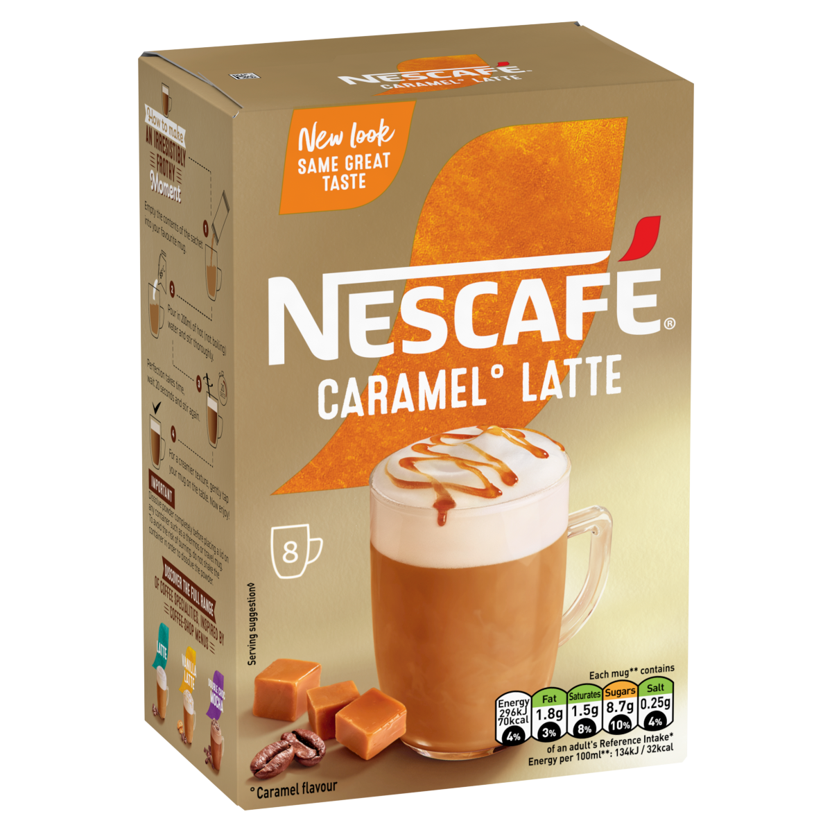 Nescafé Caramel Latte 8 x 17g (136g)