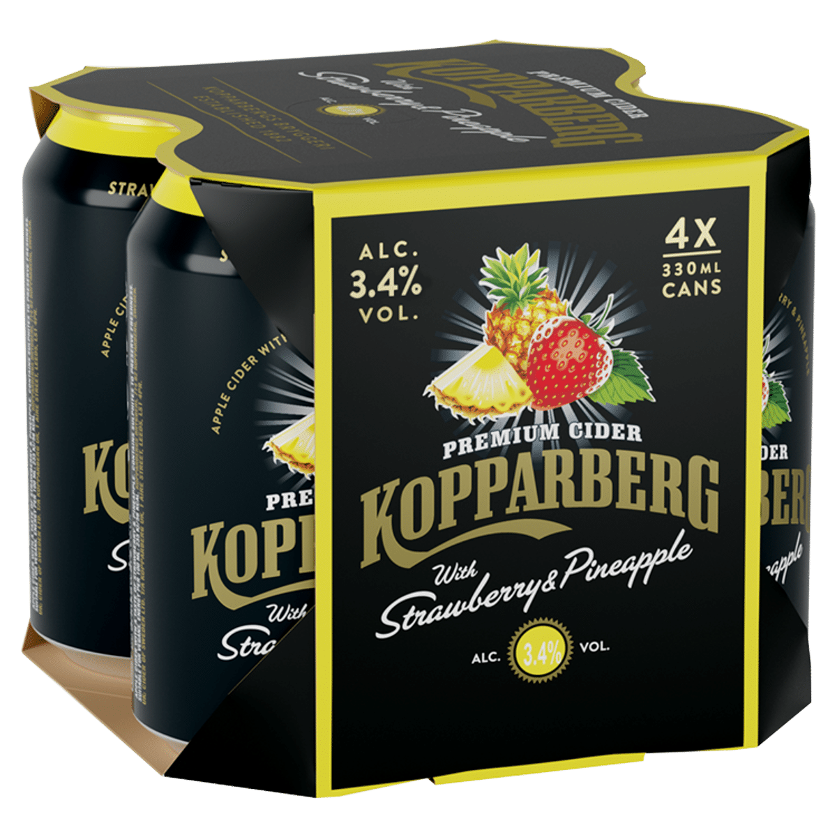 Kopparberg Strawberry & Lime, Premium Cider (4 X 330ml