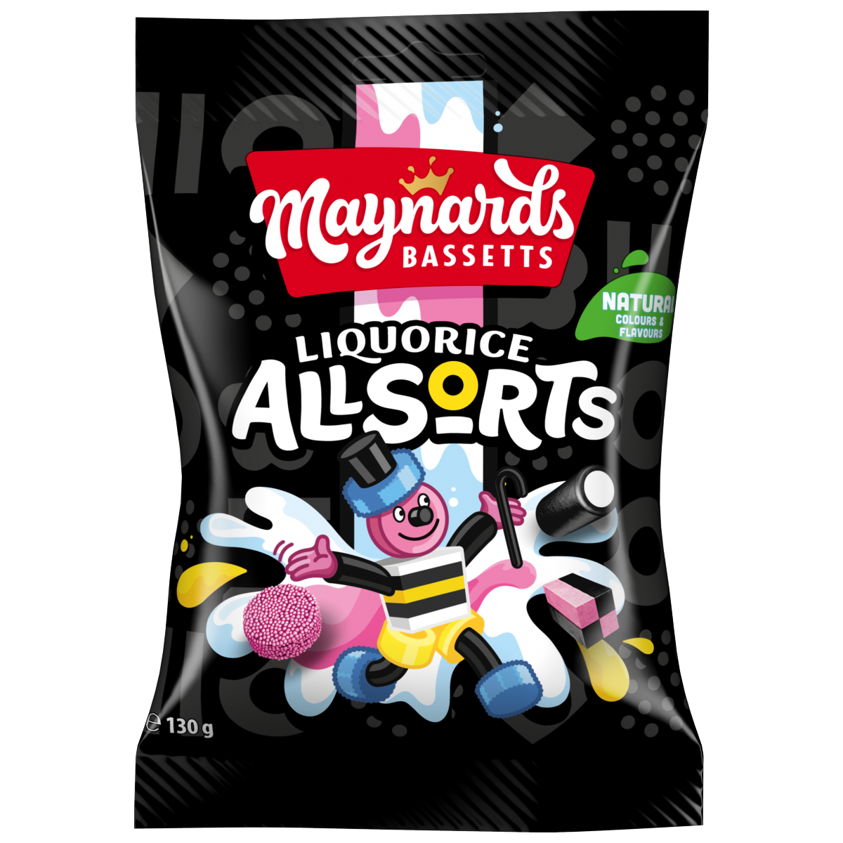 Maynards Bassetts Liquorice Allsorts Sweets Sharing Bag 130g