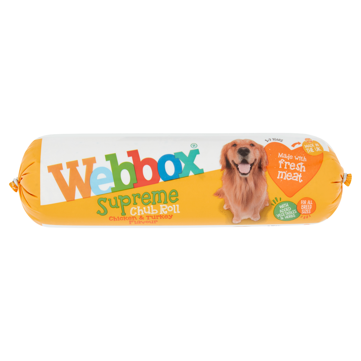 Webbox Supreme Chub Roll Chicken & Turkey Flavour 1-7 Years 720g