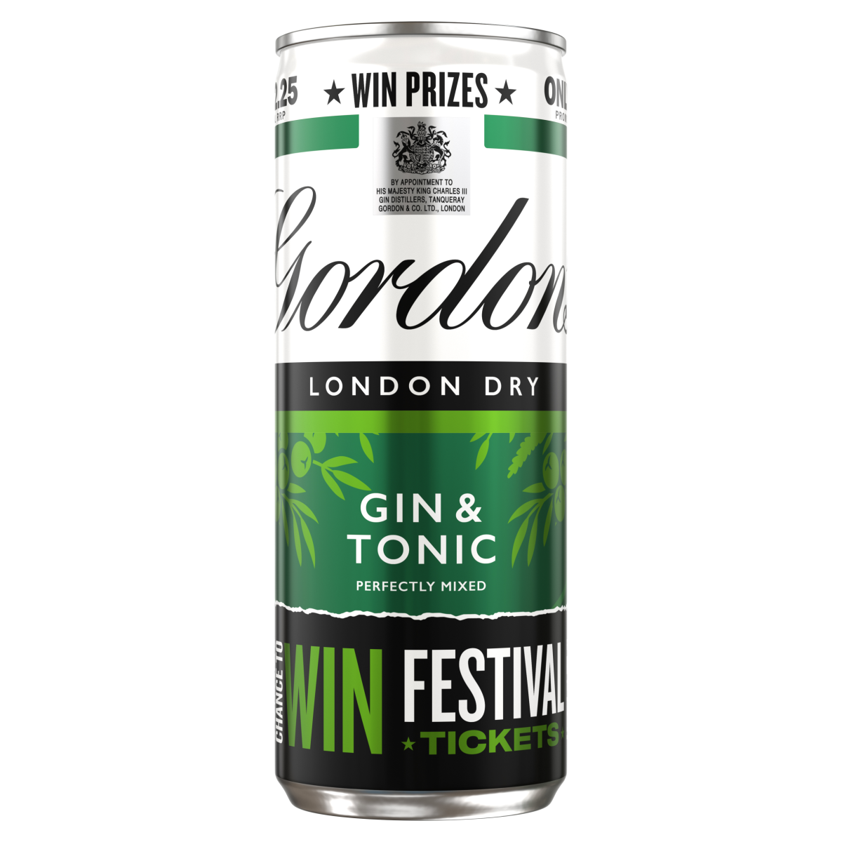 Gordon’s London Dry Gin & Tonic 5% vol 250ml Can