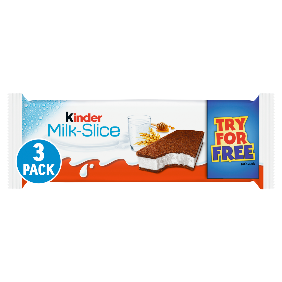 Kinder Milk Slice Chilled Treat Multipack 3 x 28g (84g)
