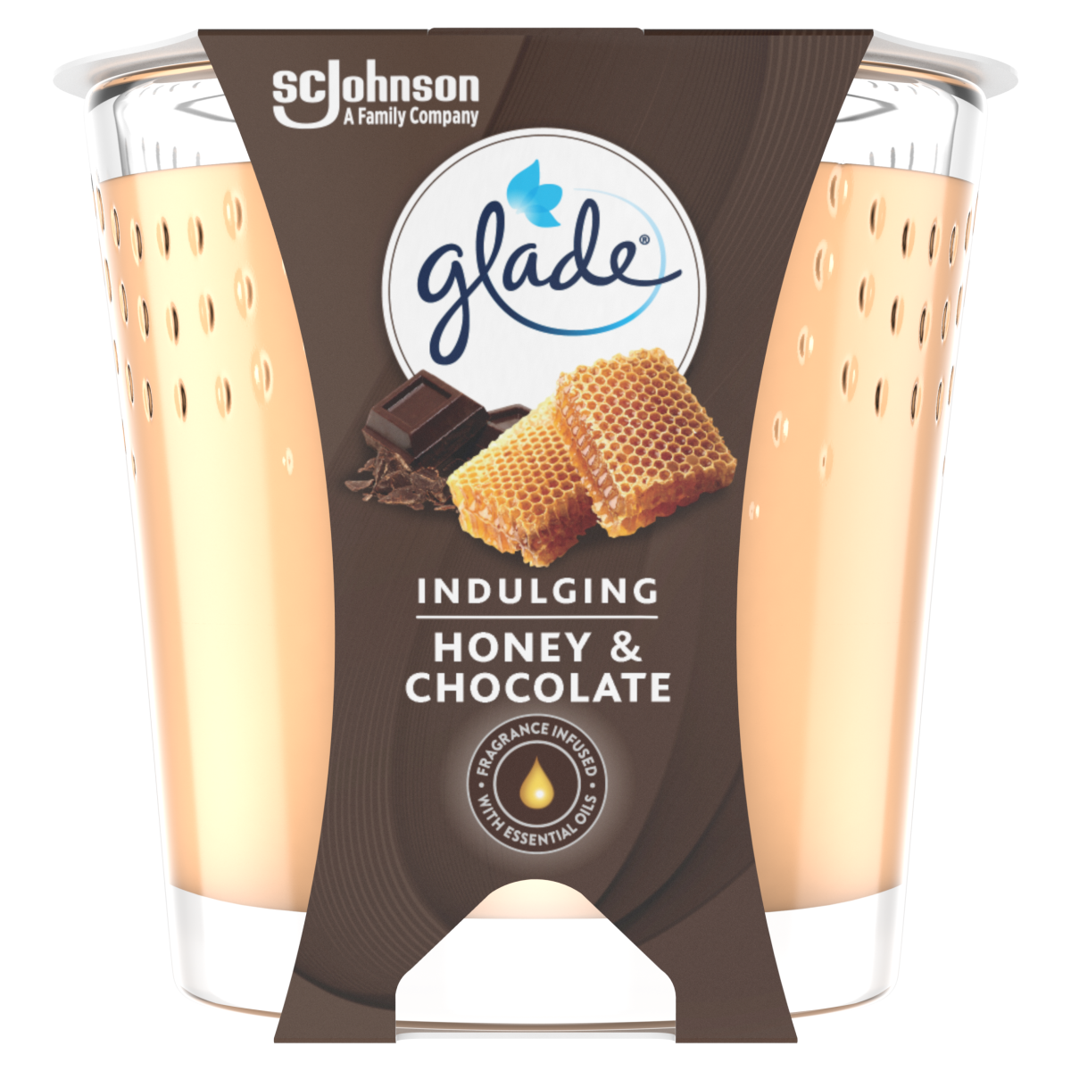 Glade Scented Candle Honey & Chocolate 112g