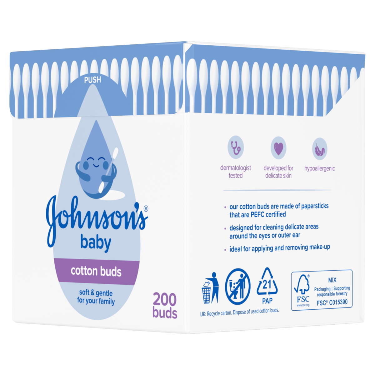 Johnson’s Baby Cotton Buds 200 Pieces