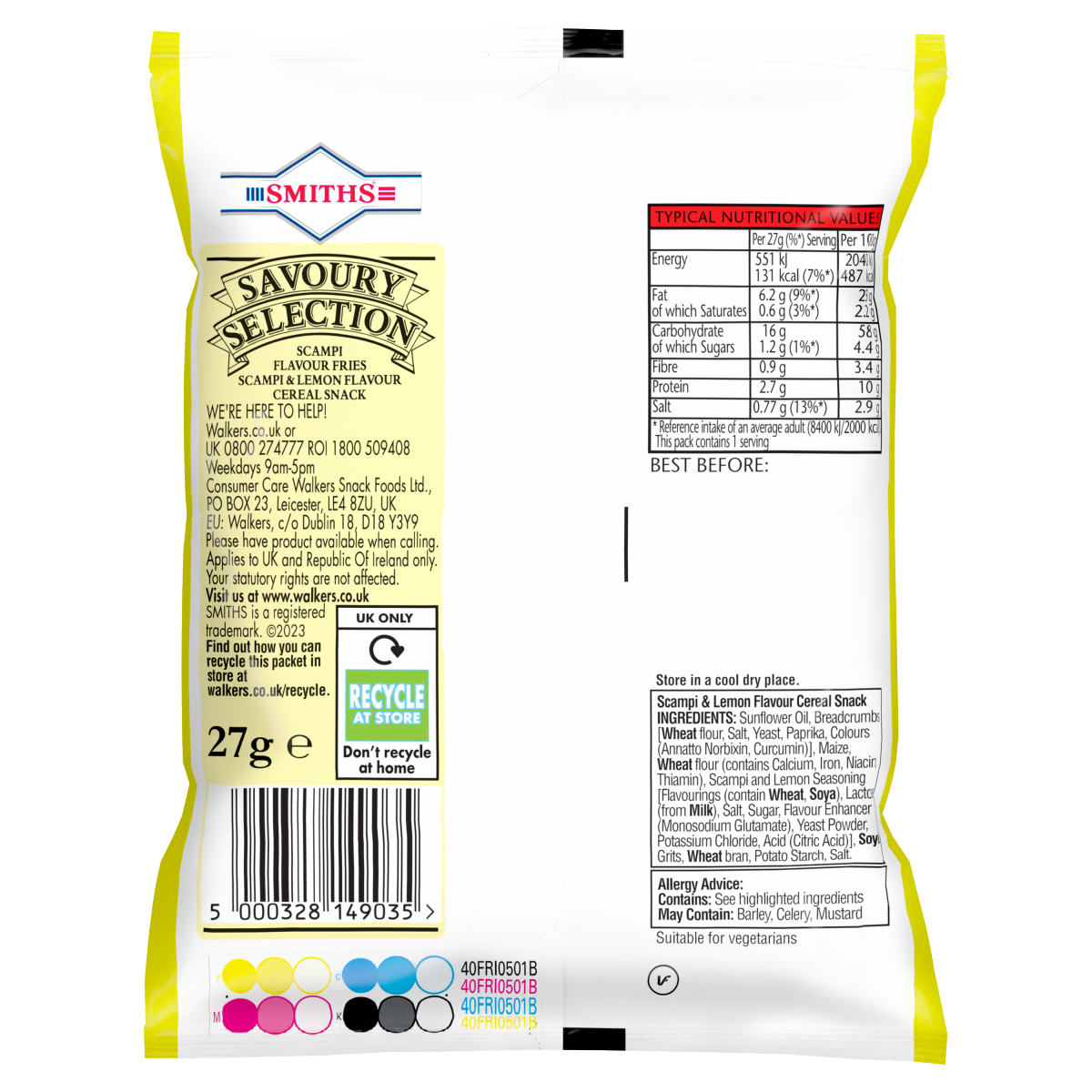 Smiths Fries Scampi & Lemon 27g