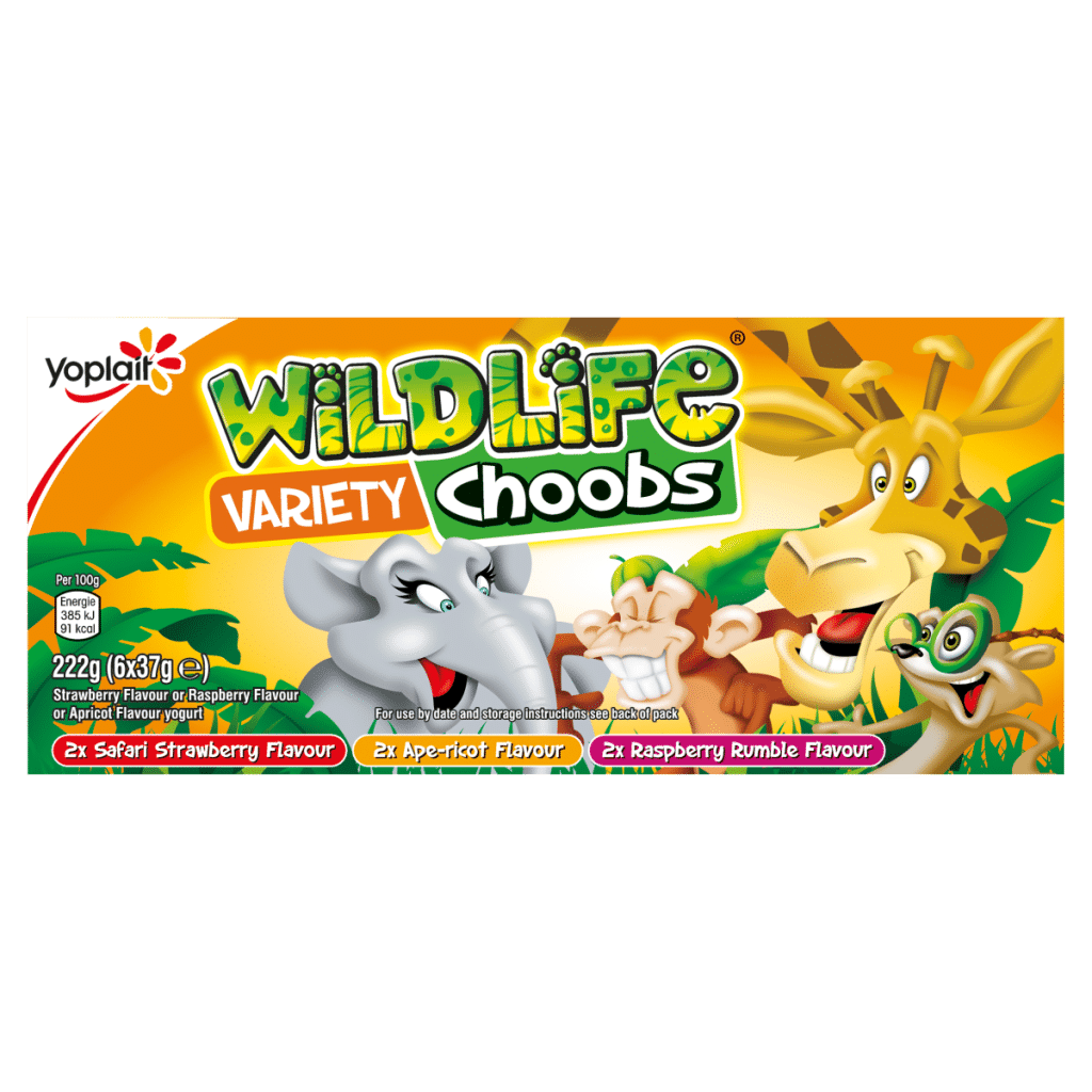 Wildlife Variety Choobs Strawberry, Raspberry and Apricot Flavour 6 x 37g
