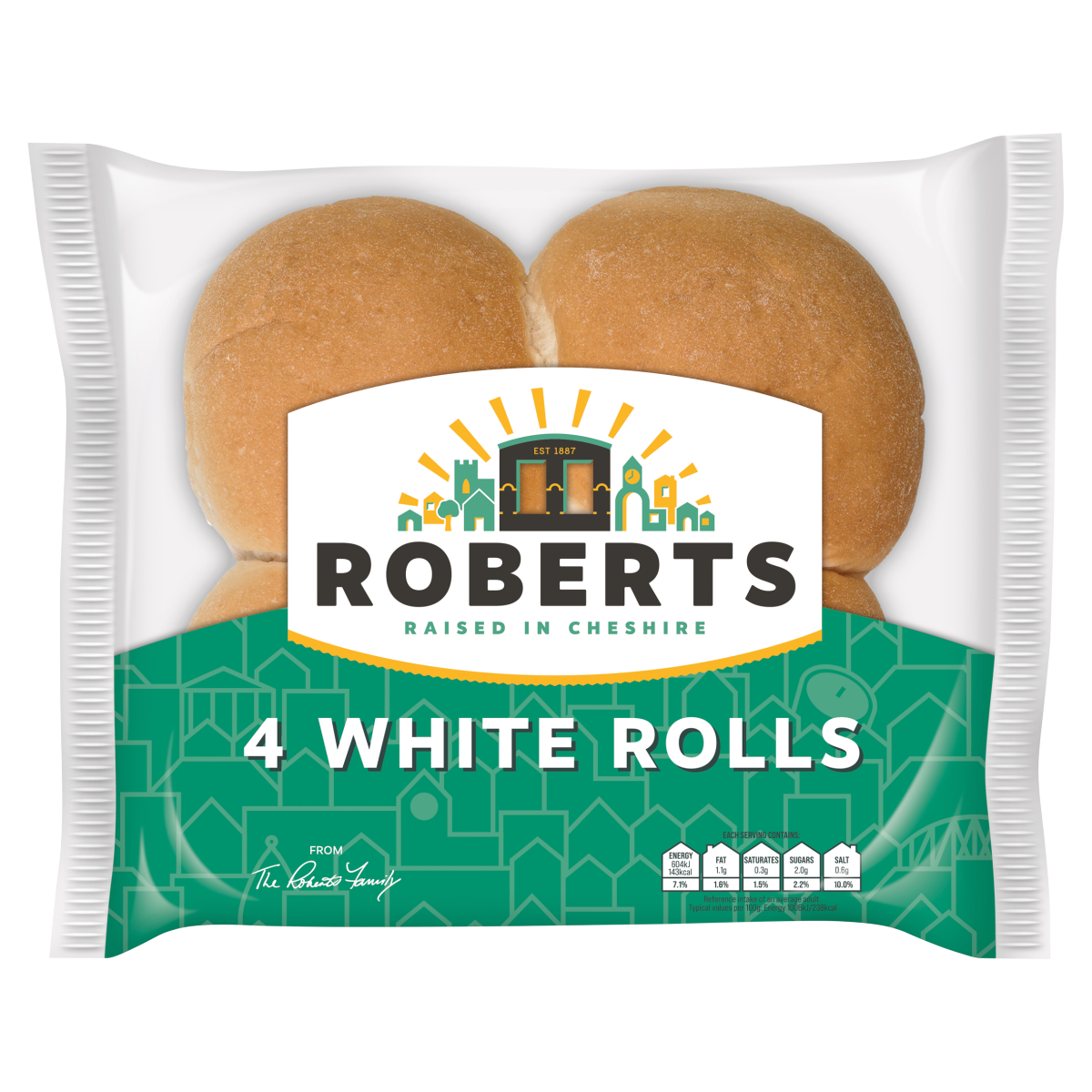 Roberts 4 White Rolls