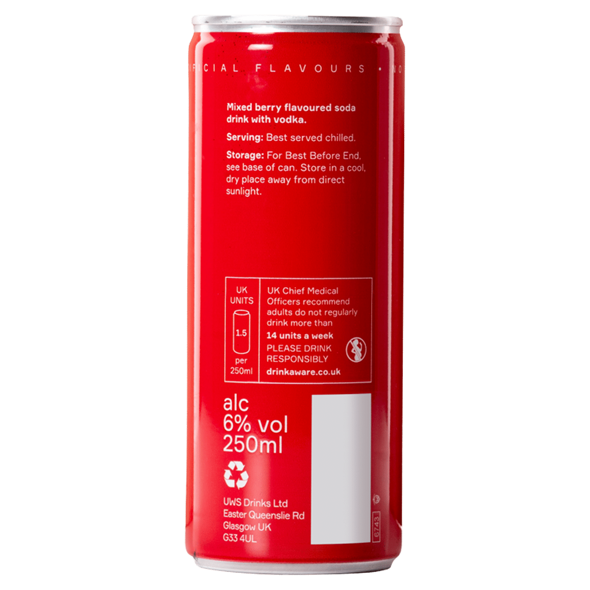 XIX Premixed Mixed Berry Vodka Drink 250ml