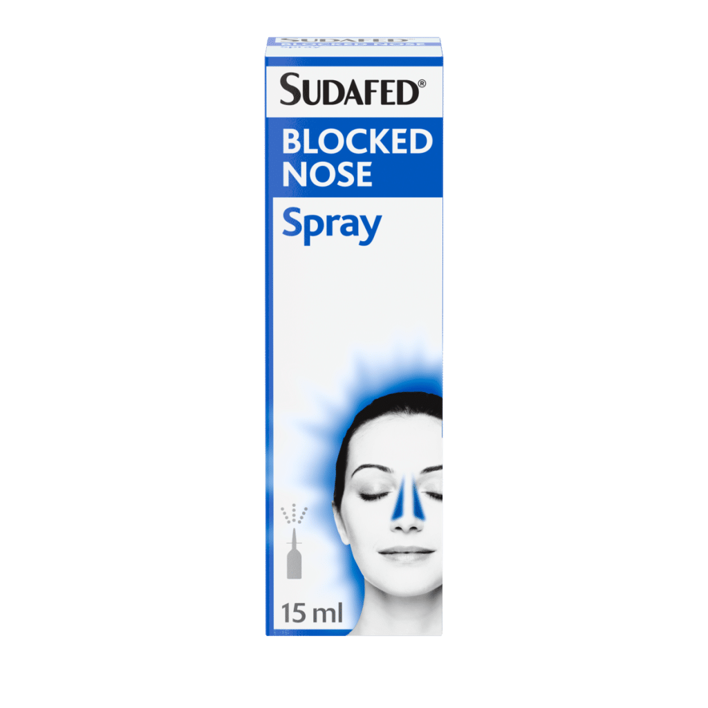 Sudafed Blocked Nose Spray Congestion Relief Lasts Up to 10 Hours 15ml