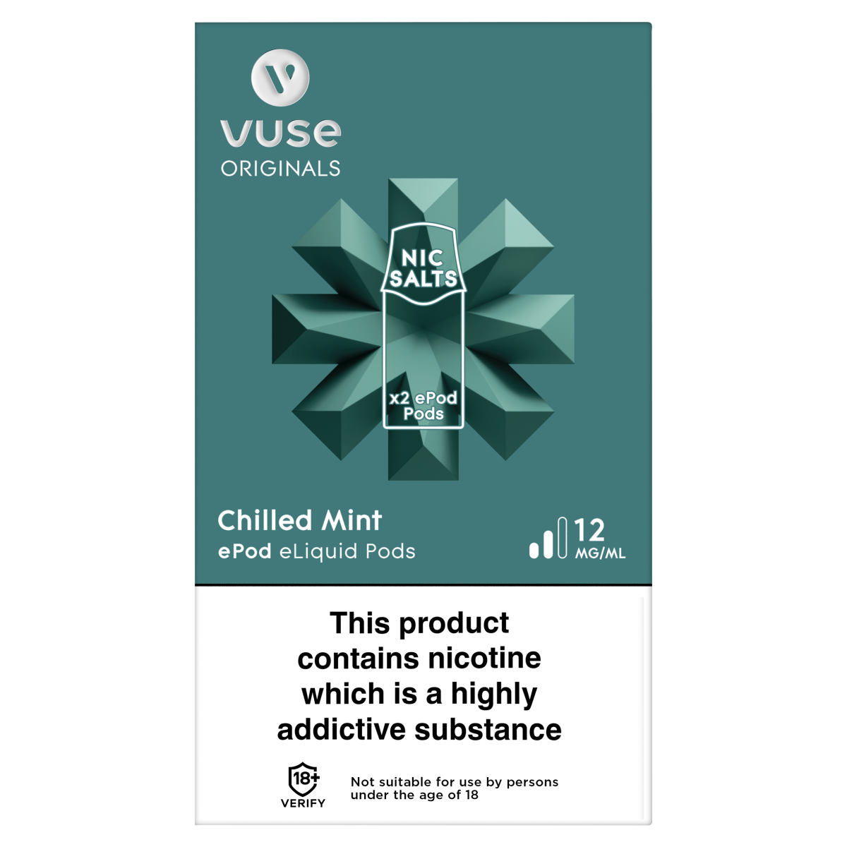 Vuse Originals Chilled Mint ePod eLiquid Pods 12mg/ml