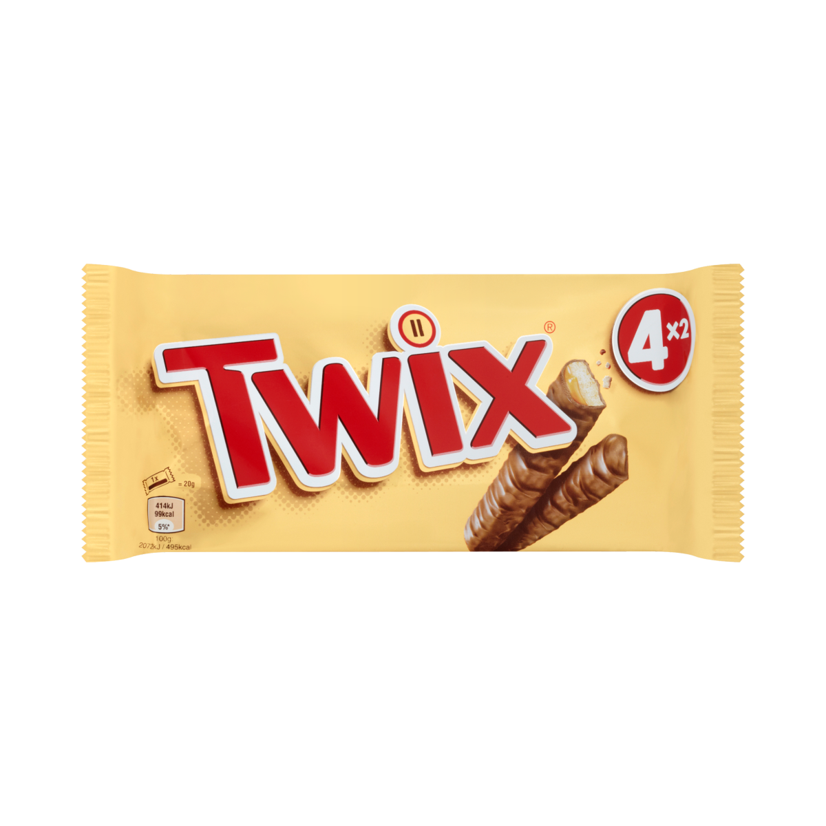 Twix Caramel Multipack Chocolate Bars 40g x 4