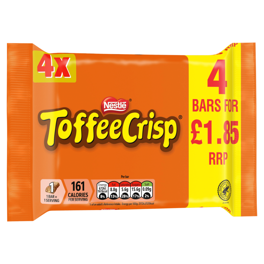 Toffee Crisp Bars 4 x 31g (124g)