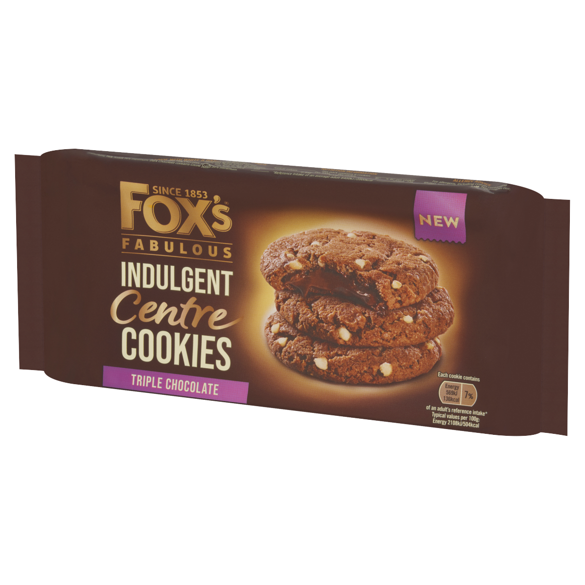 Fox’s Fabulous Indulgent Centre Cookies Triple Chocolate 160g