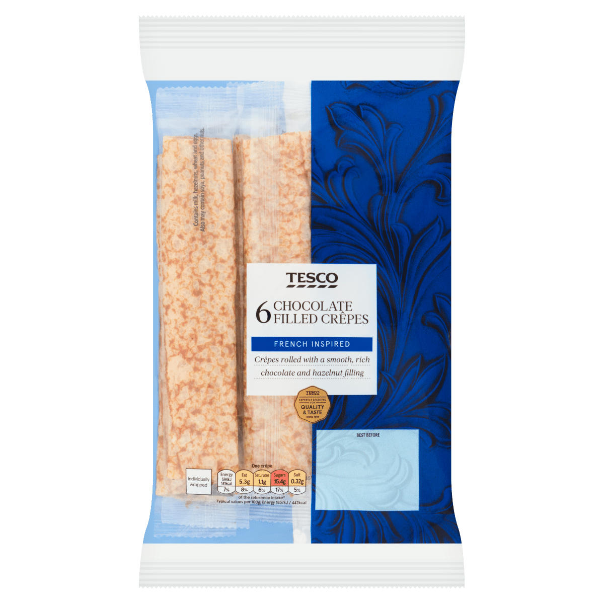 Tesco 6 Chocolate Filled Crêpes