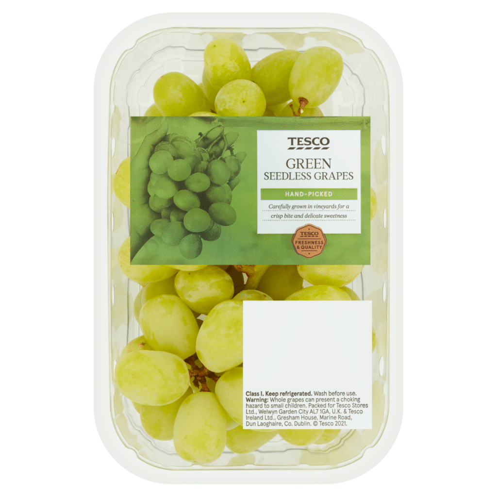 Tesco Green Seedless Grapes 500g
