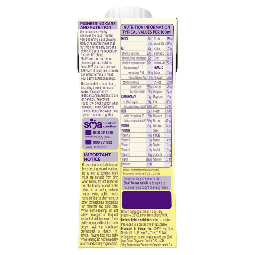 SMA First Infant Milk 1 from Birth 200ml