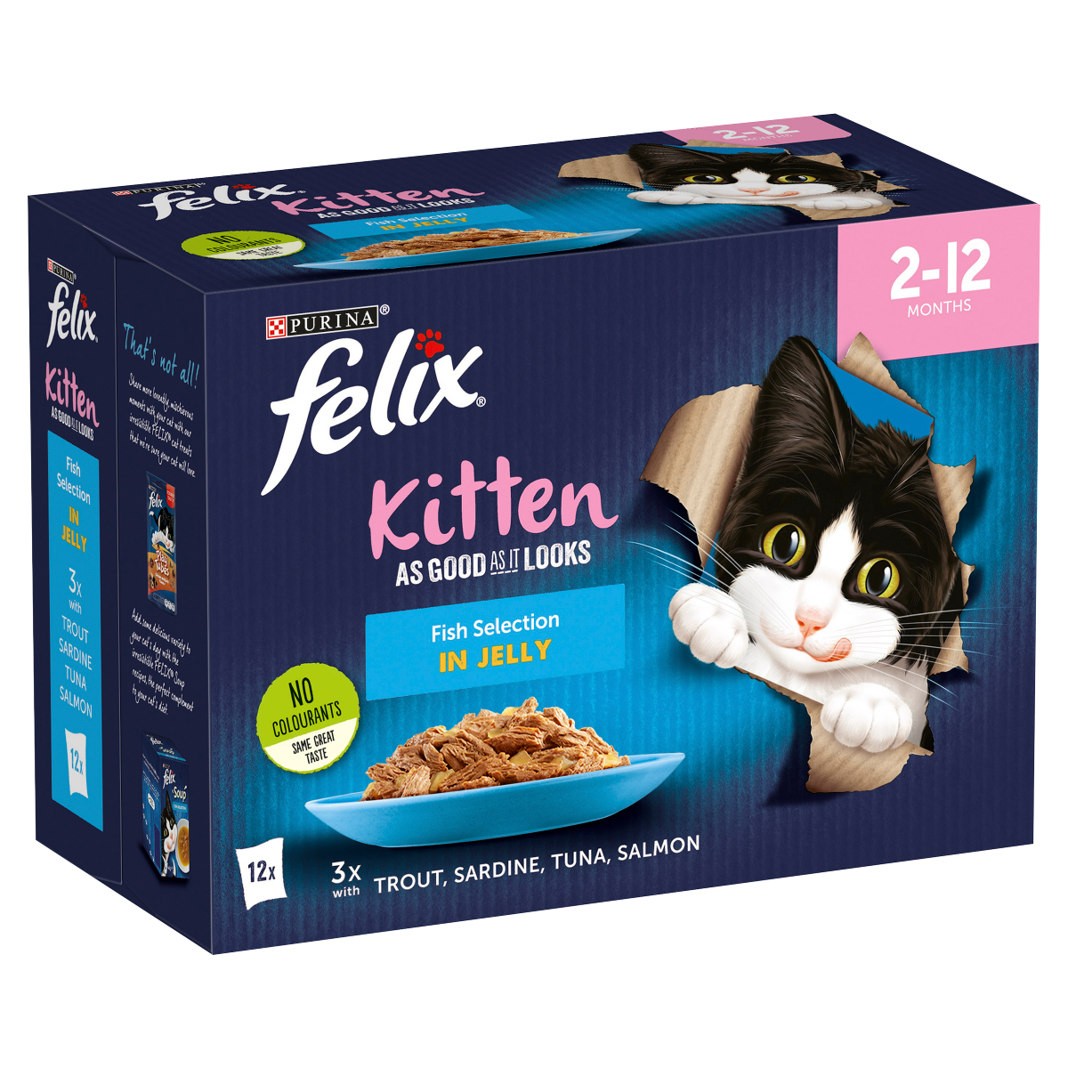 Felix Kitten As Good As It Looks Fish Selection in Jelly 2-12 Months 12 x 85g (1.02kg)