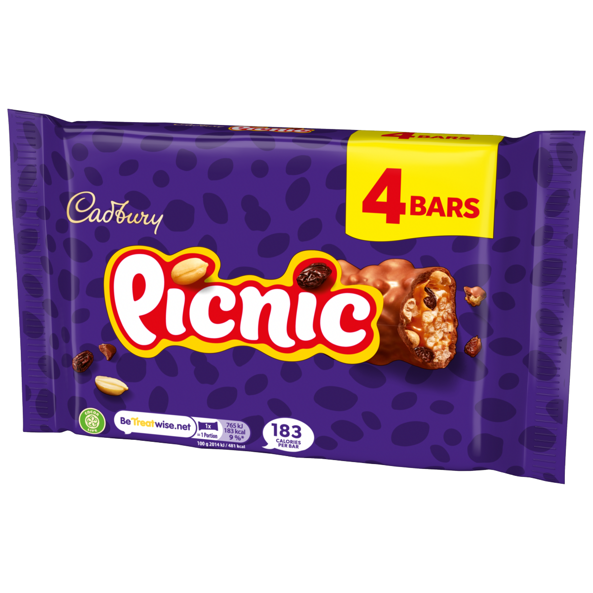 Cadbury Picnic Chocolate Bar 4 Pack Multipack 152g (4 x 38g)