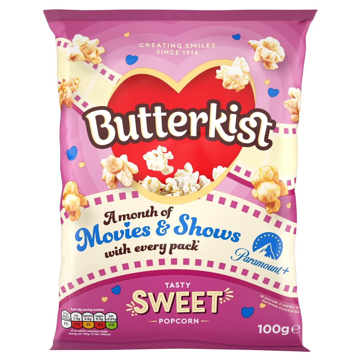 Butterkist Tasty Sweet Popcorn 100g