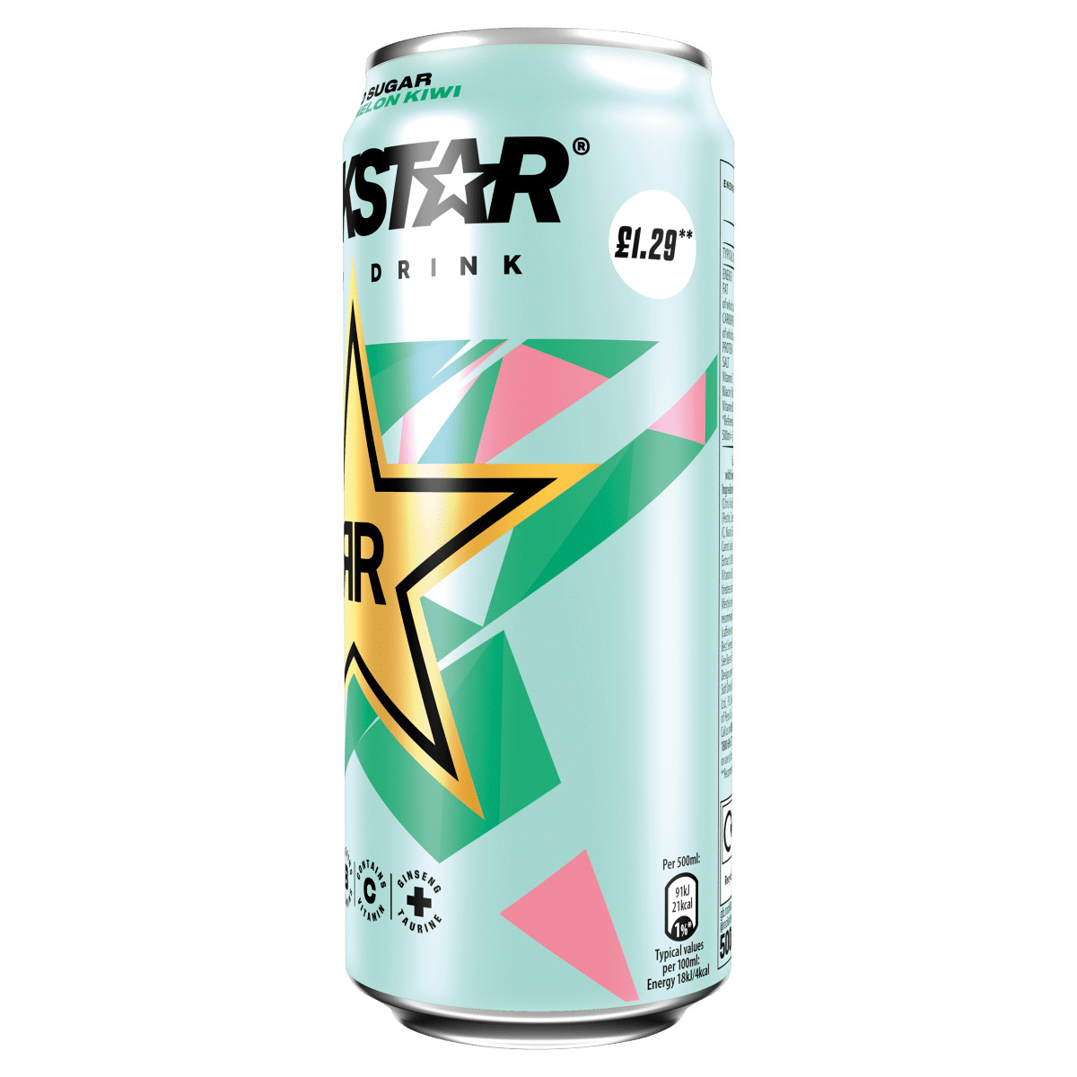 Rockstar Zero Sugar Watermelon Kiwi Energy Drink 500ml