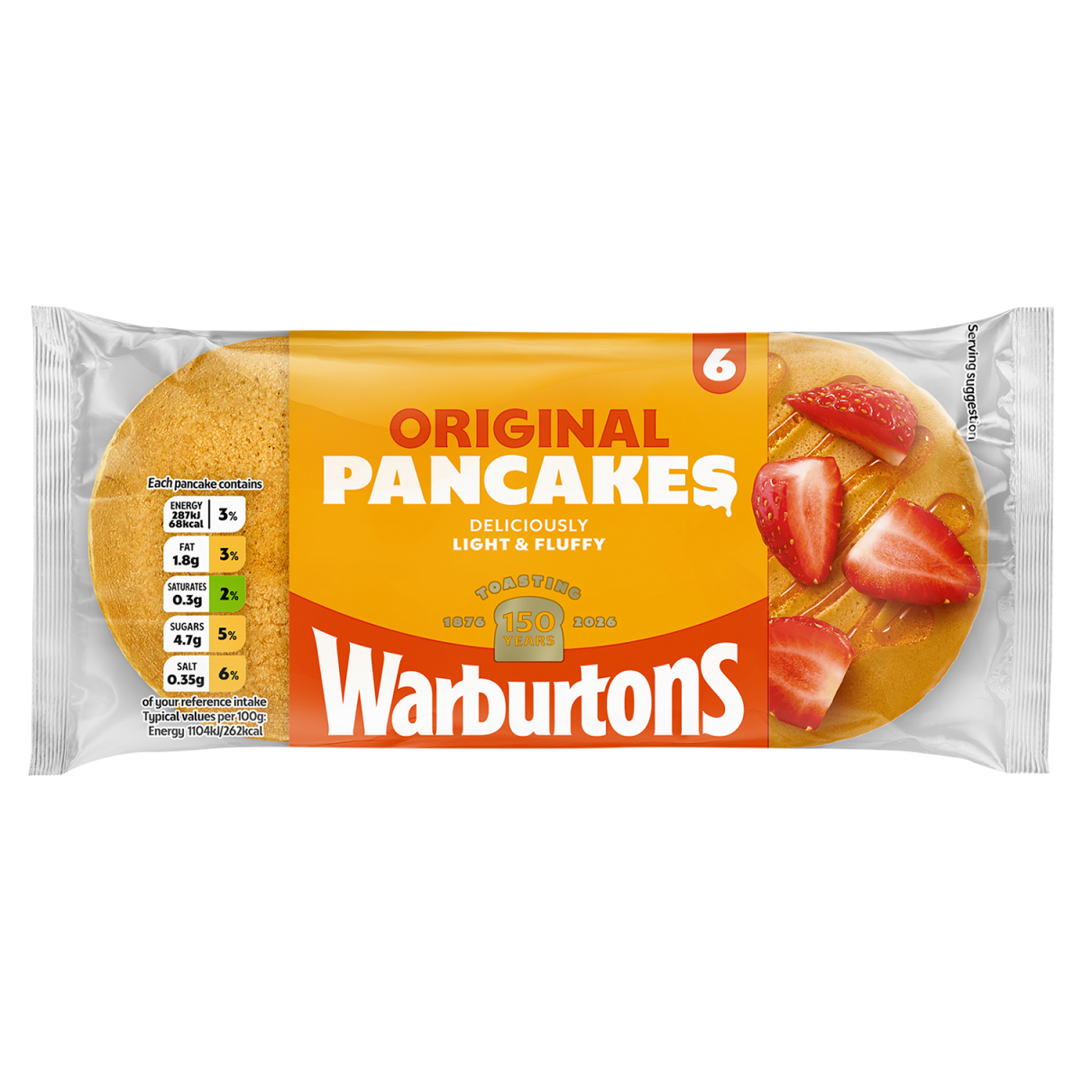 Warburtons 6 Original Pancakes