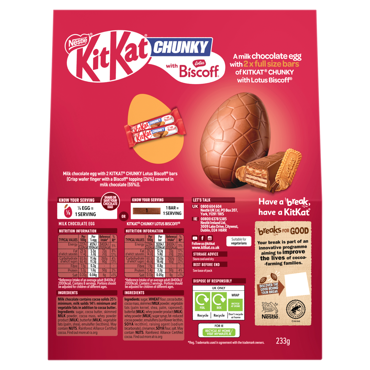 KitKat Chunky with Lotus Biscoff 233g
