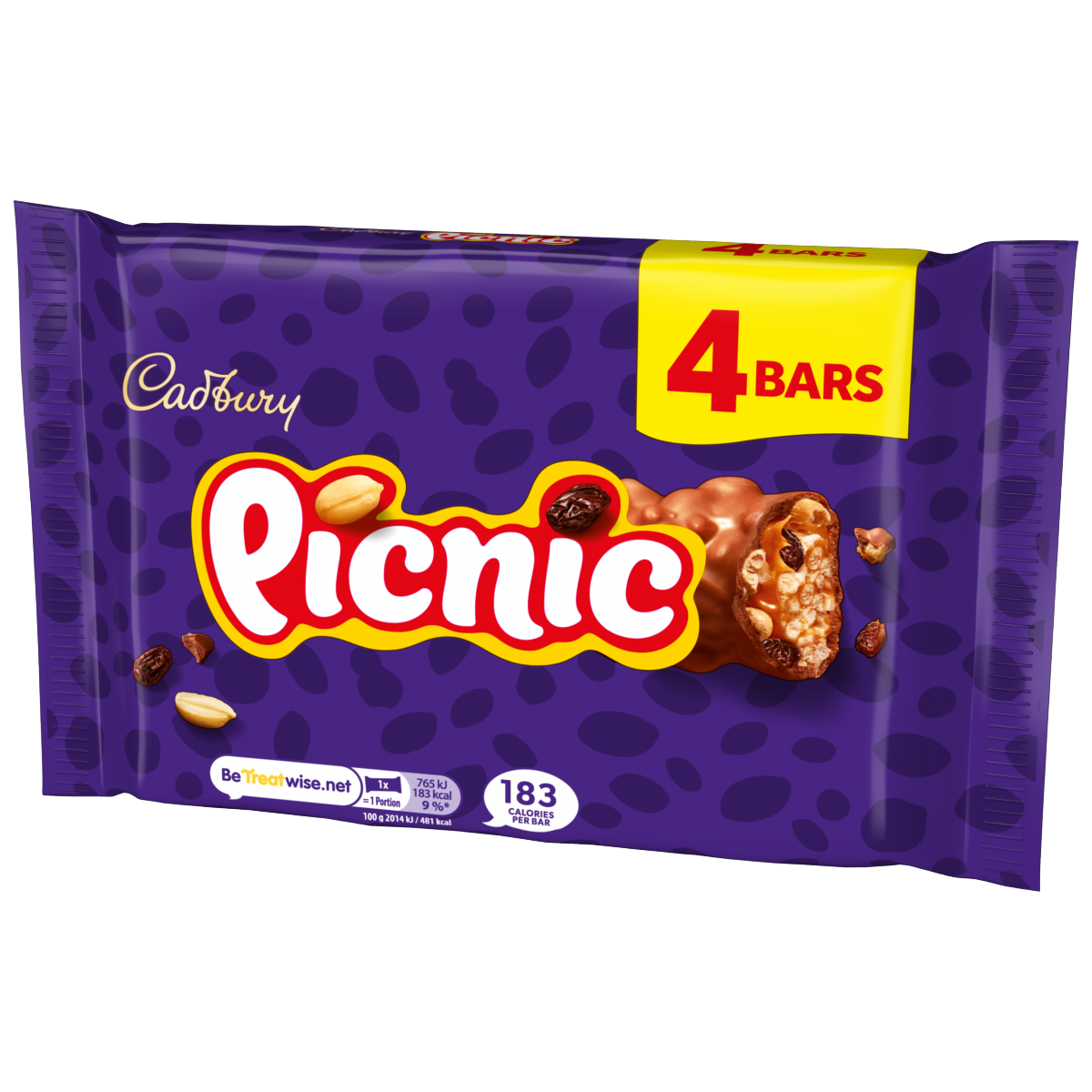 Cadbury Picnic Chocolate Bar 4 Pack Multipack 152g (4 x 38g)