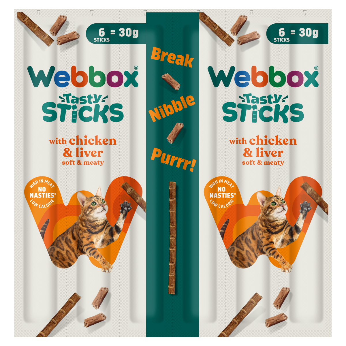 Webbox Tasty Sticks with Chicken & Liver 30g (6 x 5g)