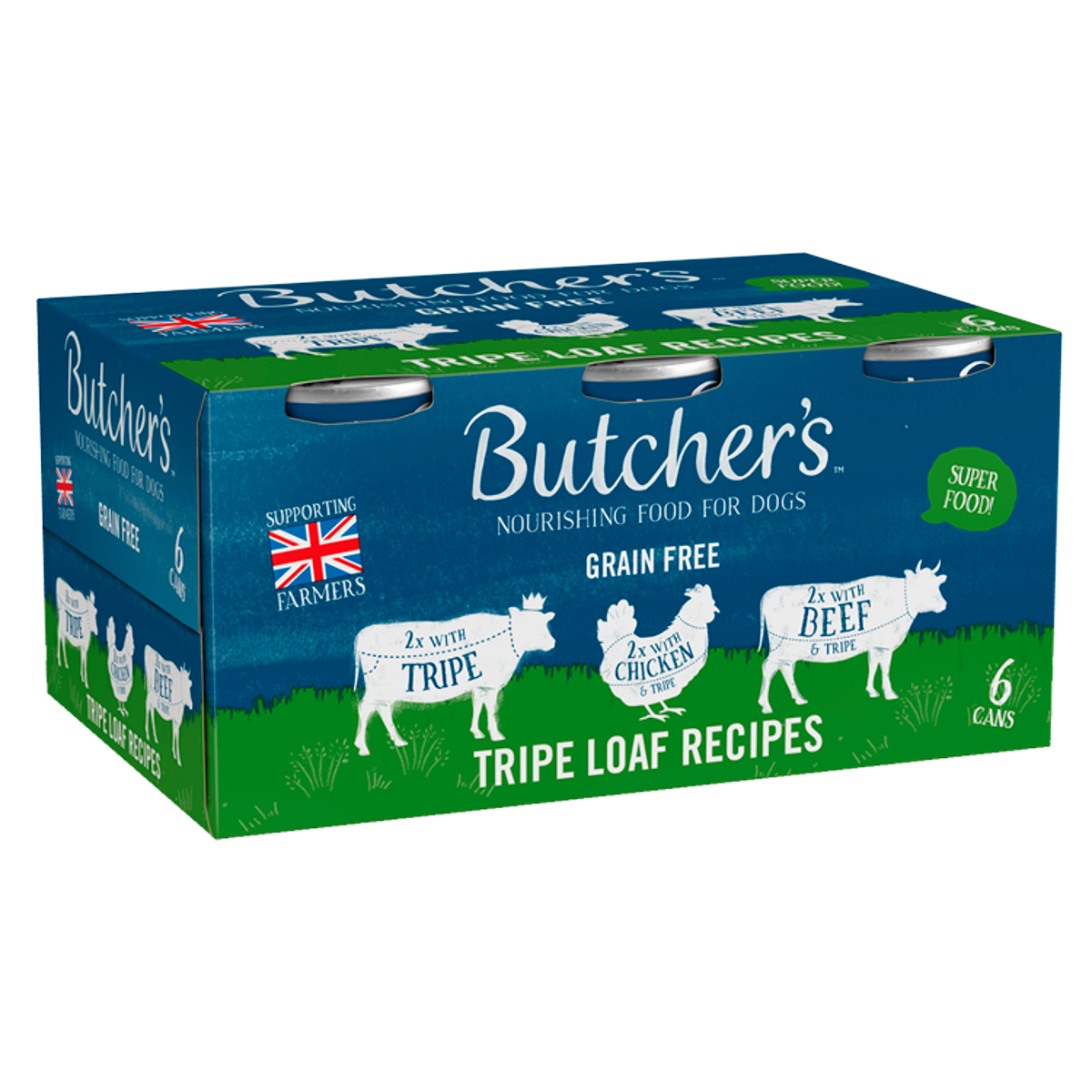 Butcher’s Tripe Loaf Recipes Wet Dog Food Tins 6 x 400g