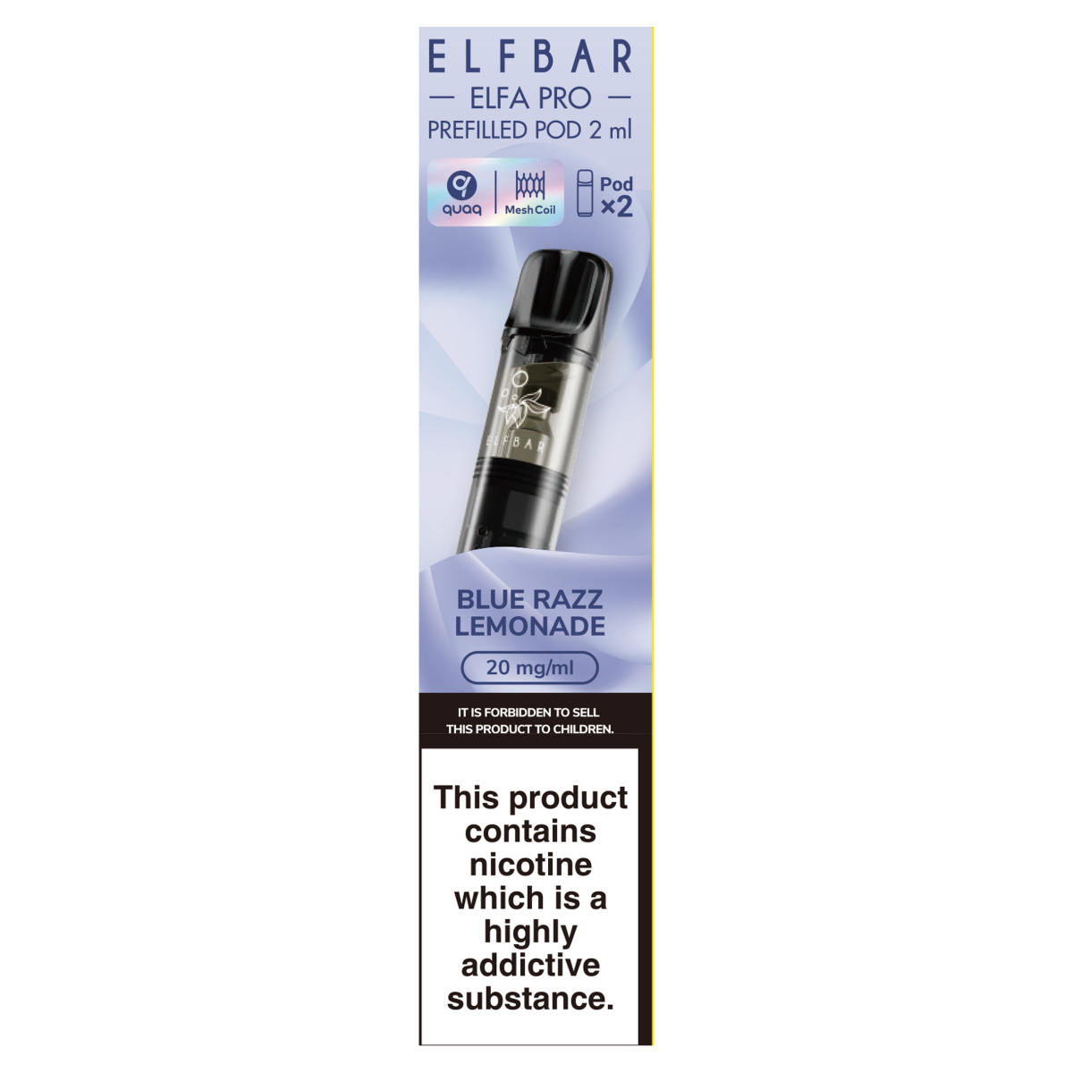 Elfbar 2 Elfa Pro Prefilled Pod Blue Razz Lemonade 2ml