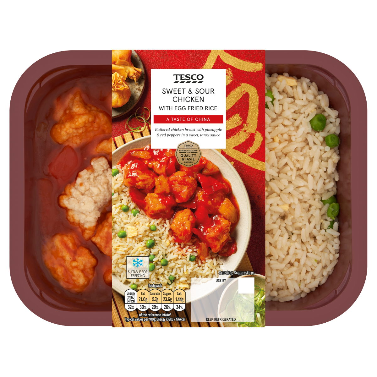 Tesco Sweet & Sour Chicken with Egg Fried Rice 400g