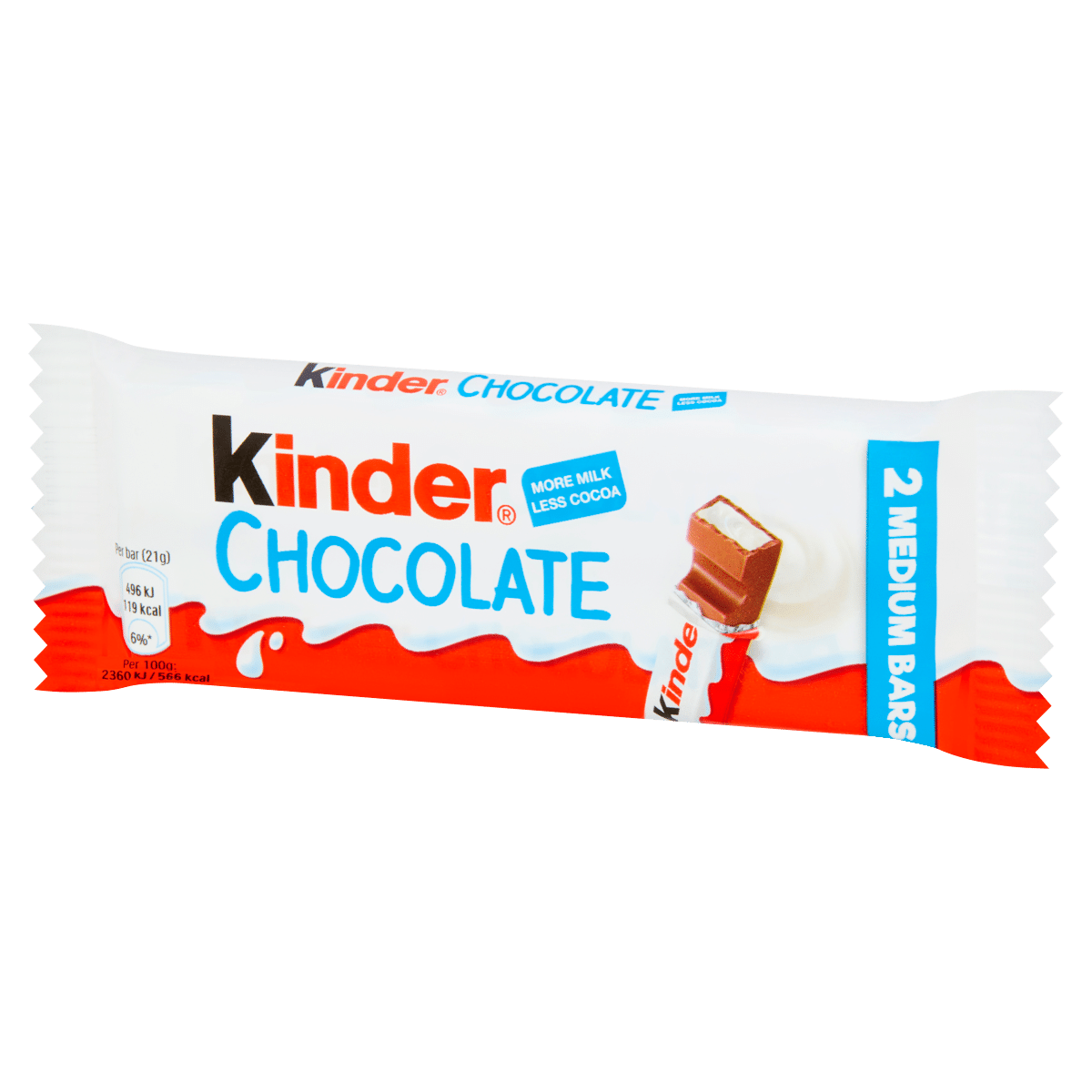 Kinder Medium Chocolate Multipack Bars 2 x 21g (42g)