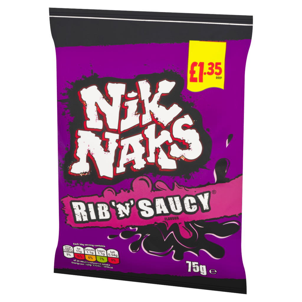Nik Naks Rib ‘N’ Saucy Flavour 75g