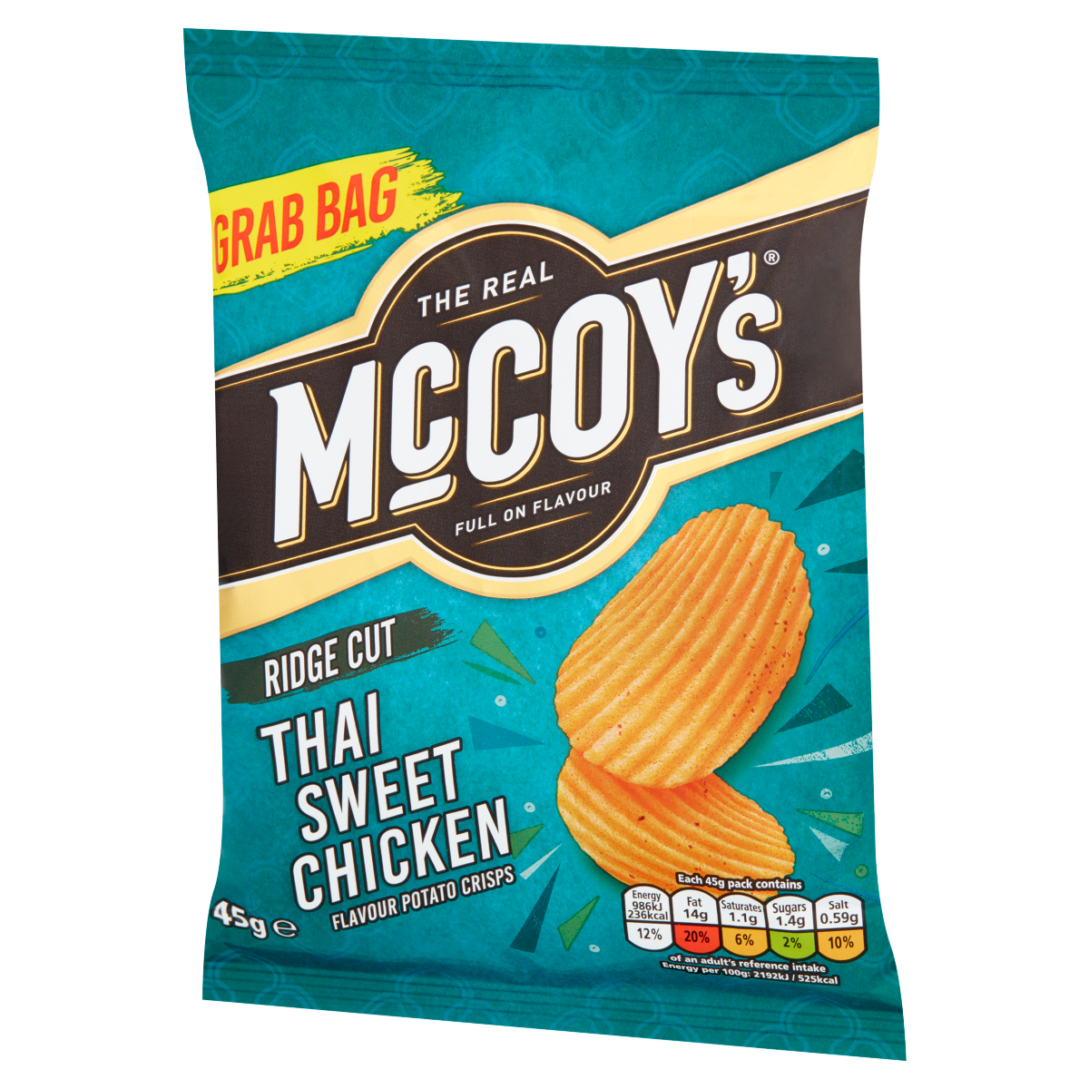 McCoy’s Ridge Cut Thai Sweet Chicken Flavour Potato Crisps 45g