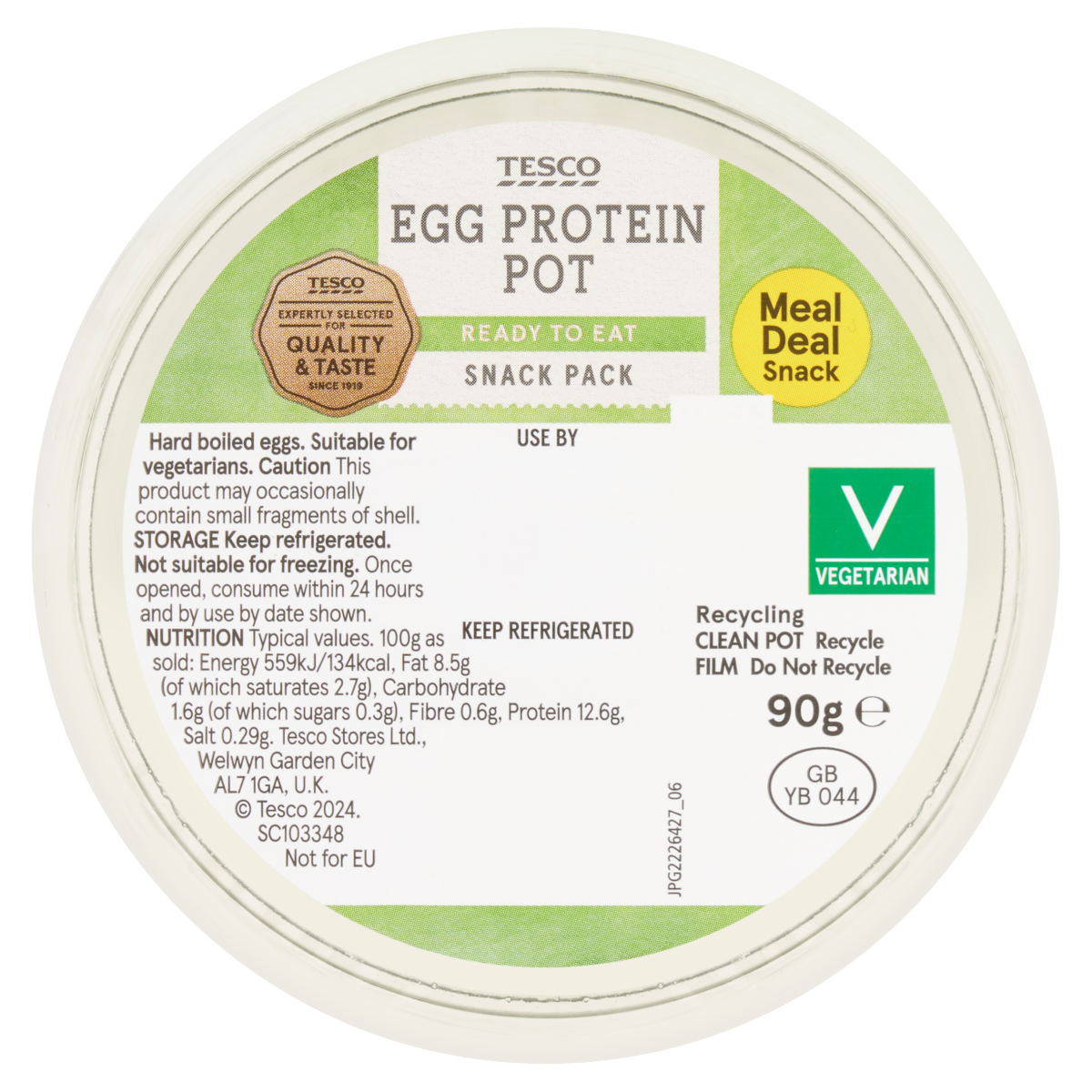 Tesco Egg Protein Pot 90g