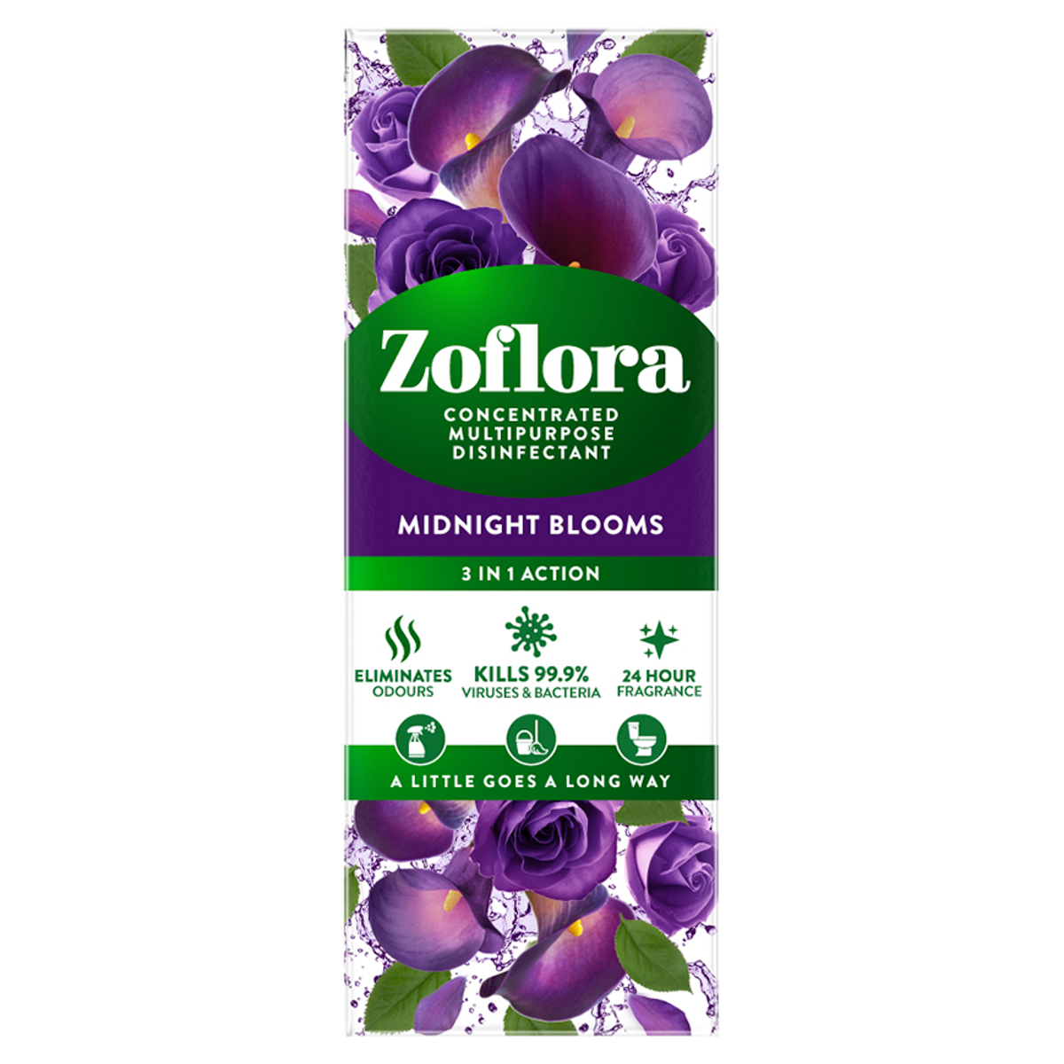 Zoflora Concentrated Multipurpose Disinfectant Midnight Blooms 3 in 1 Action 120ml