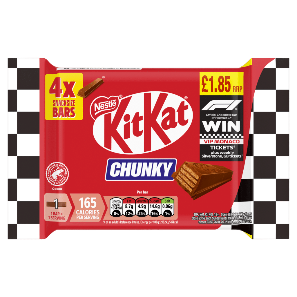 KitKat Chunky Snacksize Bars 4 x 32g (128g)