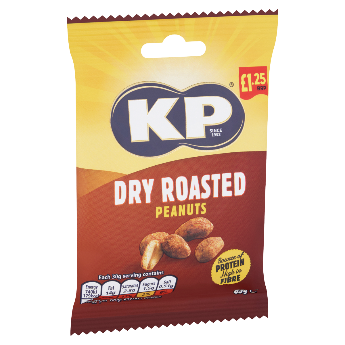 KP Dry Roasted Peanuts 65g