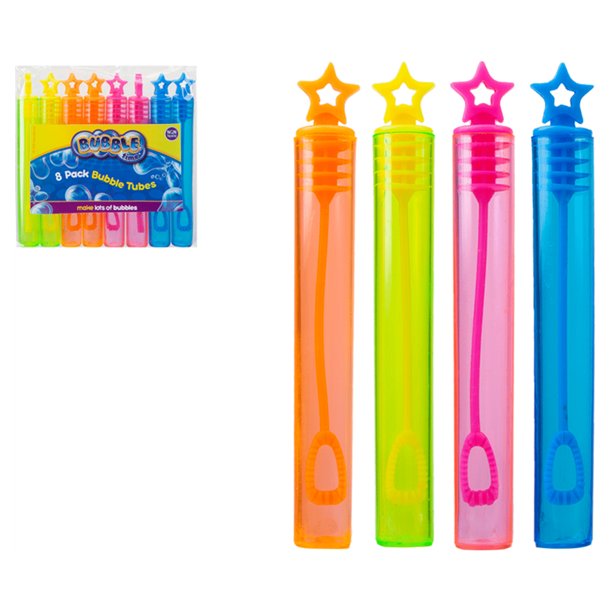 Bubble Time Neon Star Top Bubble Tubes 6ml