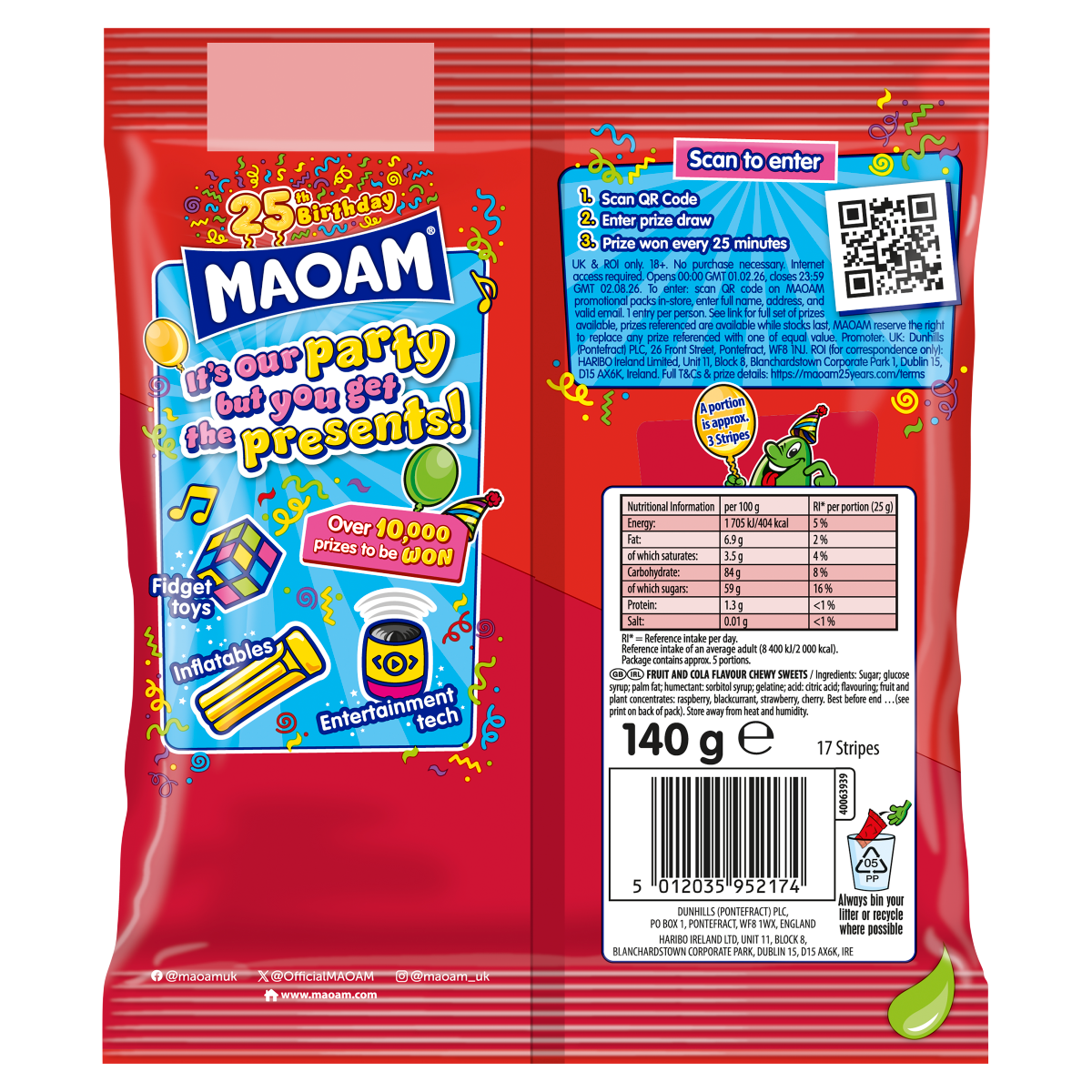 MAOAM 17 Stripes 140g